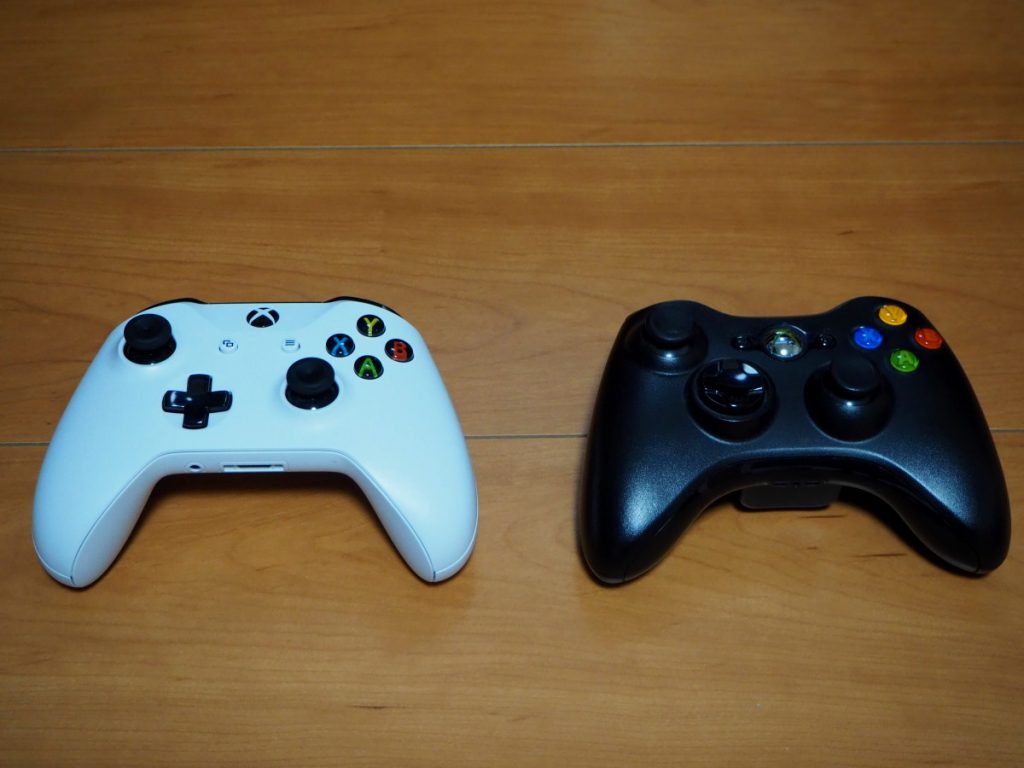 XboxOneコントローラとXbox360コントローラ